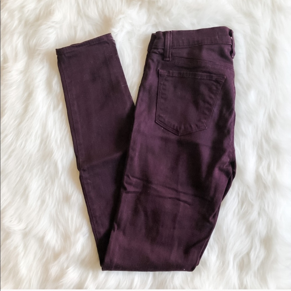 [jbrand] dark plum skinny jeans